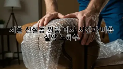 서울 신설동 원룸 이사, 시간과 비용 절약 노하우!